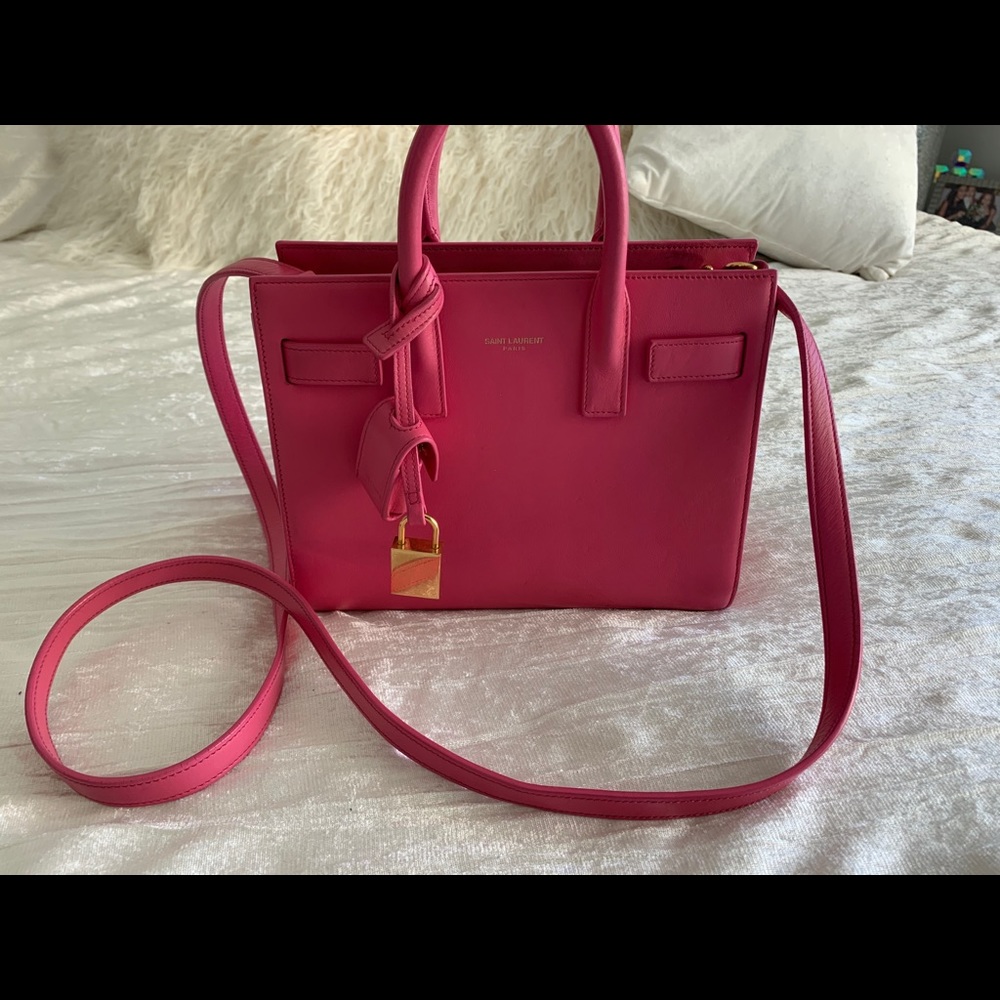 Hot pink Saint Laurent sac de jour